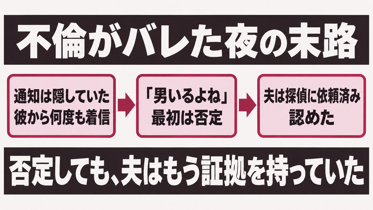 不倫がバレた夜の末路をイメージした画像